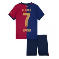 Barcelona Ferran Torres #7 Fußballbekleidung Heimtrikot Kinder 2024-25 Kurzarm (+ kurze hosen)